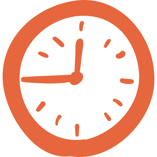 orange clock