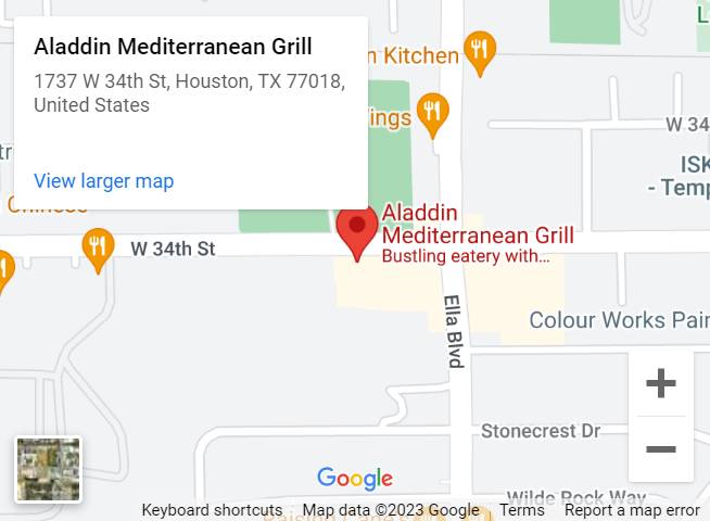 Aladdin Mediterranean Grill Location