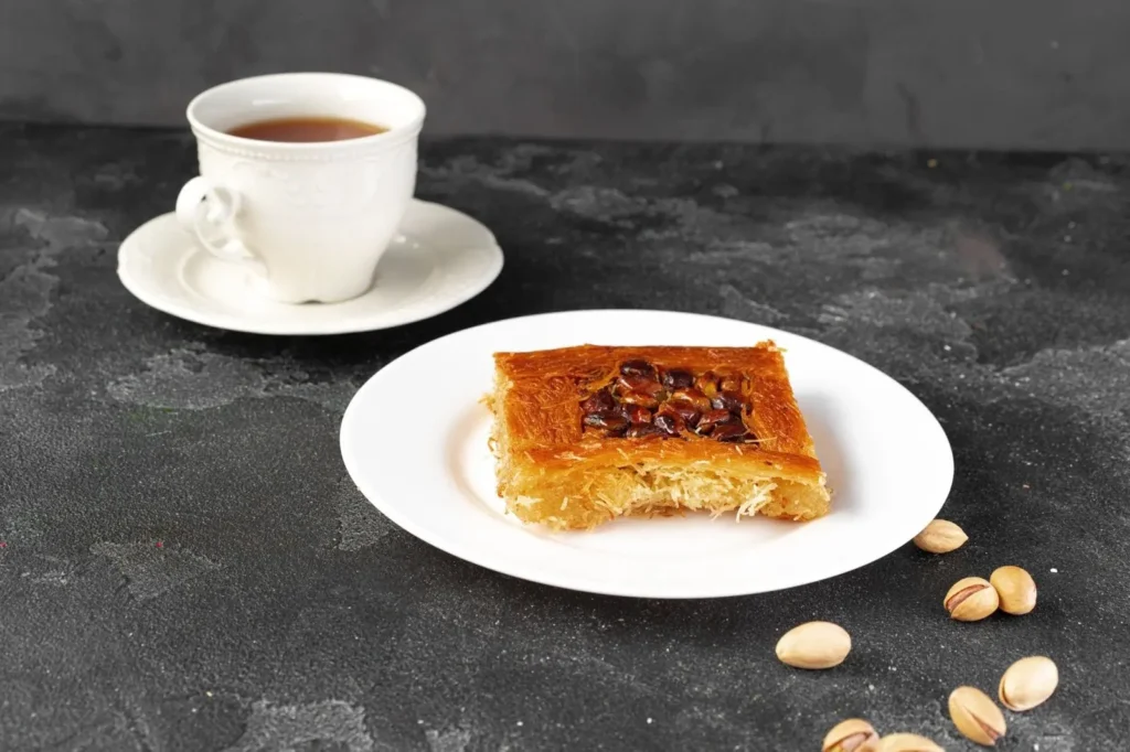 healthy way of enjoying baklava paired with coffee