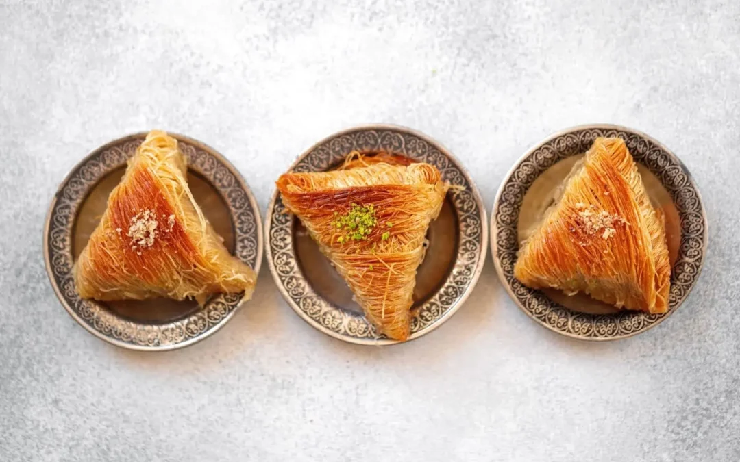 healthy way to enjoy baklava on each plate