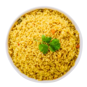 Aromatic rice infused with saffron, a sought after and popular Mediterranean spice.