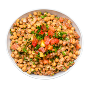 Versatile Mediterranean tangy chickpea salad.