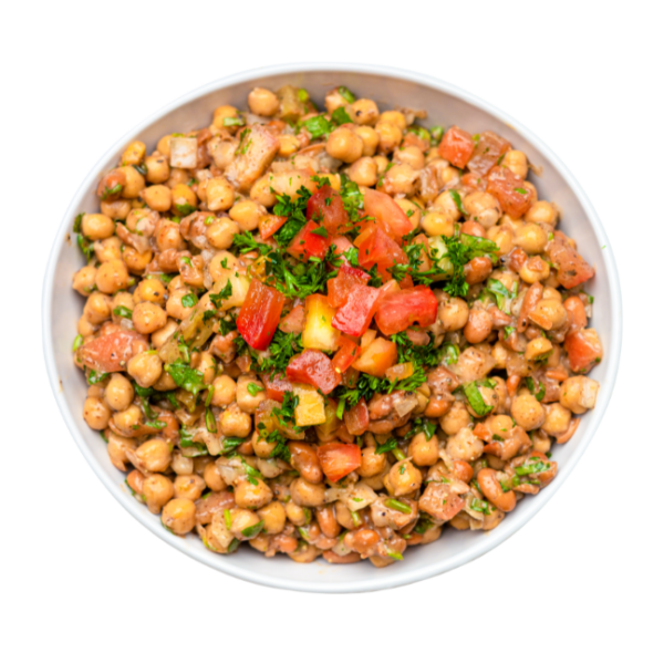 Versatile Mediterranean tangy chickpea salad.