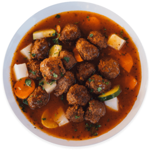 Spicy lamb meatballs in chipotle sauce