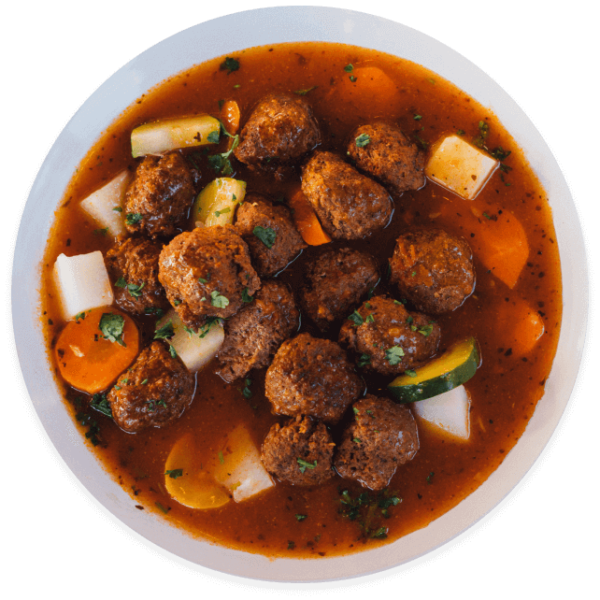 Spicy lamb meatballs in chipotle sauce