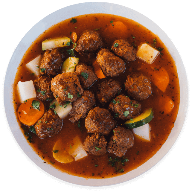 Spicy lamb meatballs in chipotle sauce