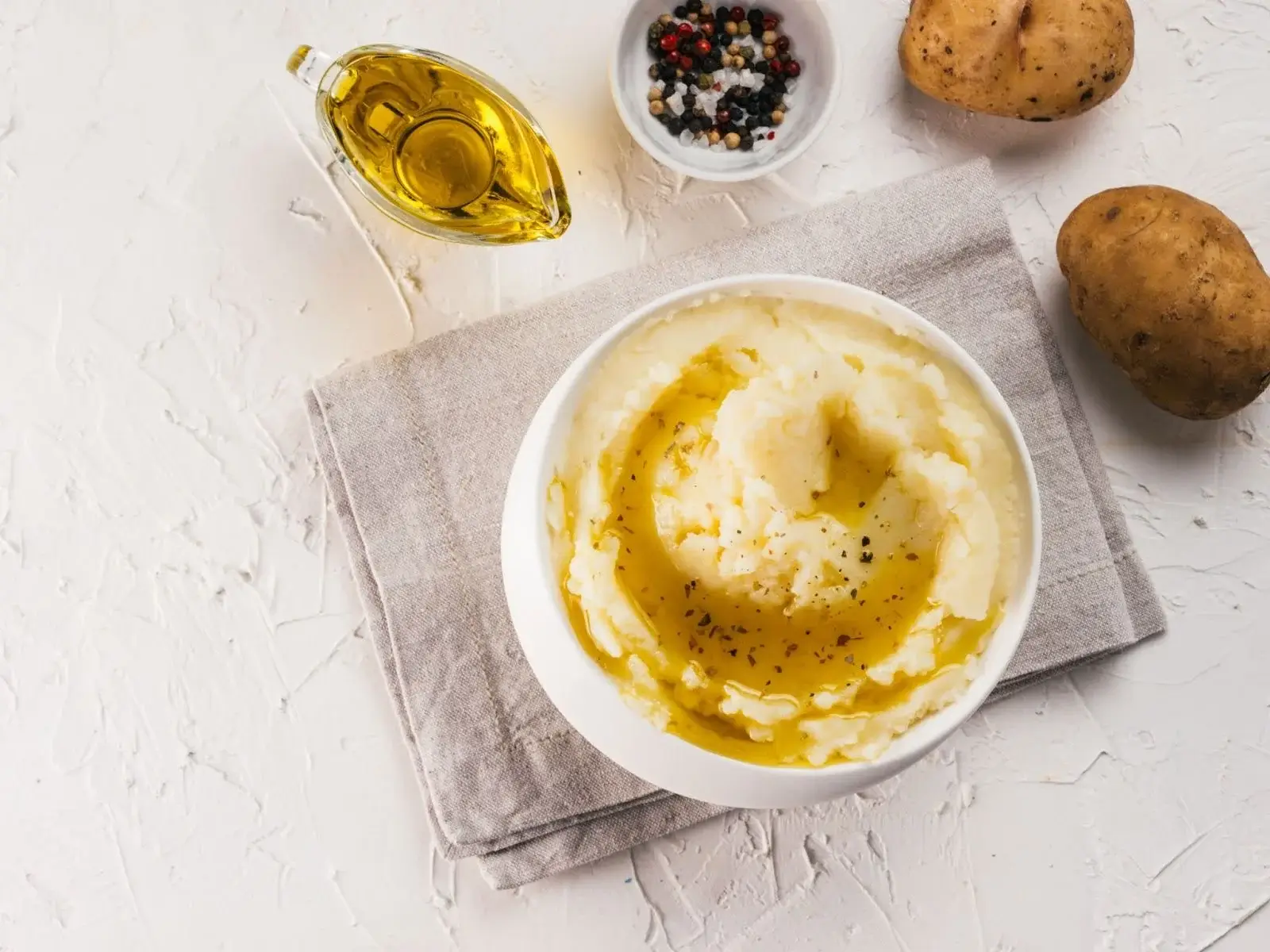 unique mashed potato ingredients being mixed