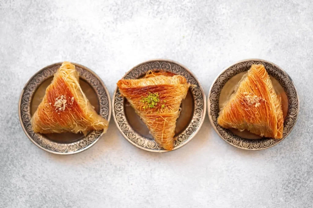 healthy way to enjoy baklava on each plate