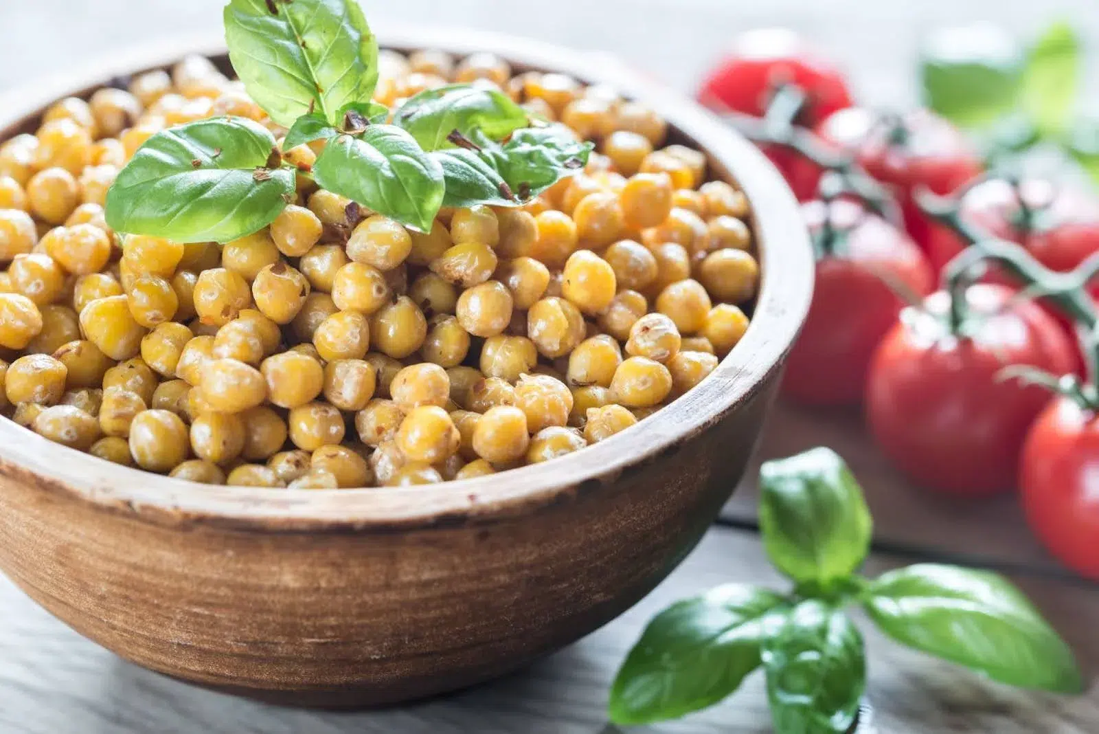 Healthy chickpeas featured in Mediterranean cuisine at Aladdin