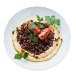 Beef hummus catering tray - Aladdin Mediterranean Cuisine